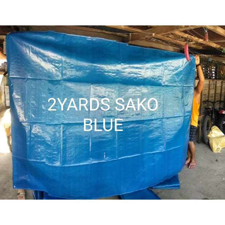 HIGH QUALITY !!! LONA TARPAULIN TOLDA TRAPAL SAKO BLUE 2 YARDS FEET(see