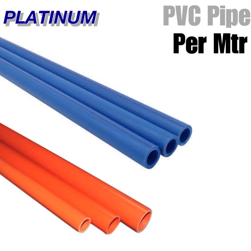 Per Mtr | PVC Pipe Blue & Orange Waterline and Electrical 1/2” 3/4” 1 ...