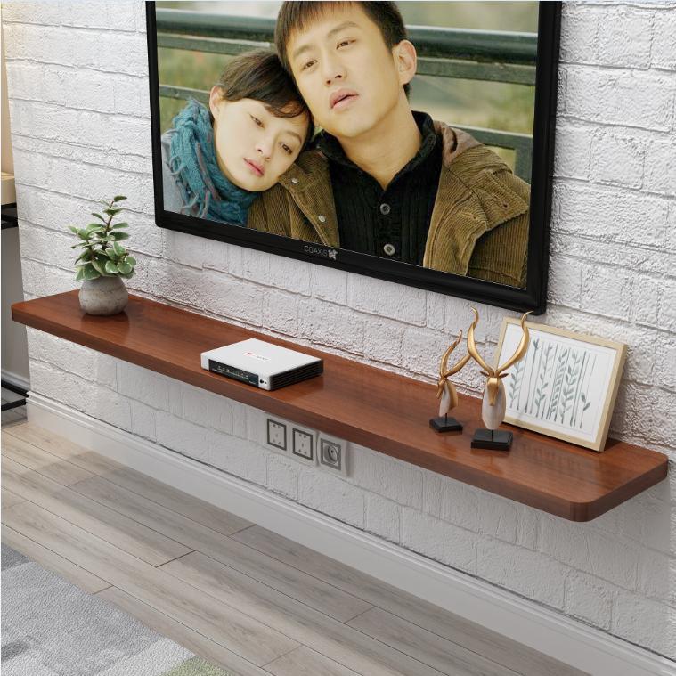 Solid Wood TV Wall Shelf Shelf Living Room TV SetTop Box Wall Hanging