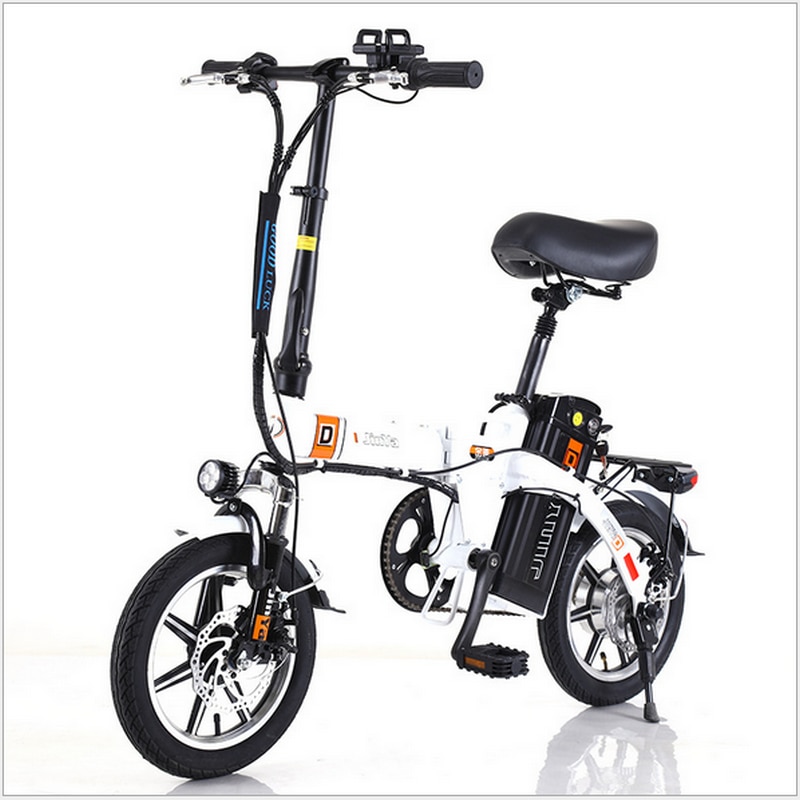 14 Inch Folding Electric Bicycle MTB 48V250W Brushless Motor 10AH 