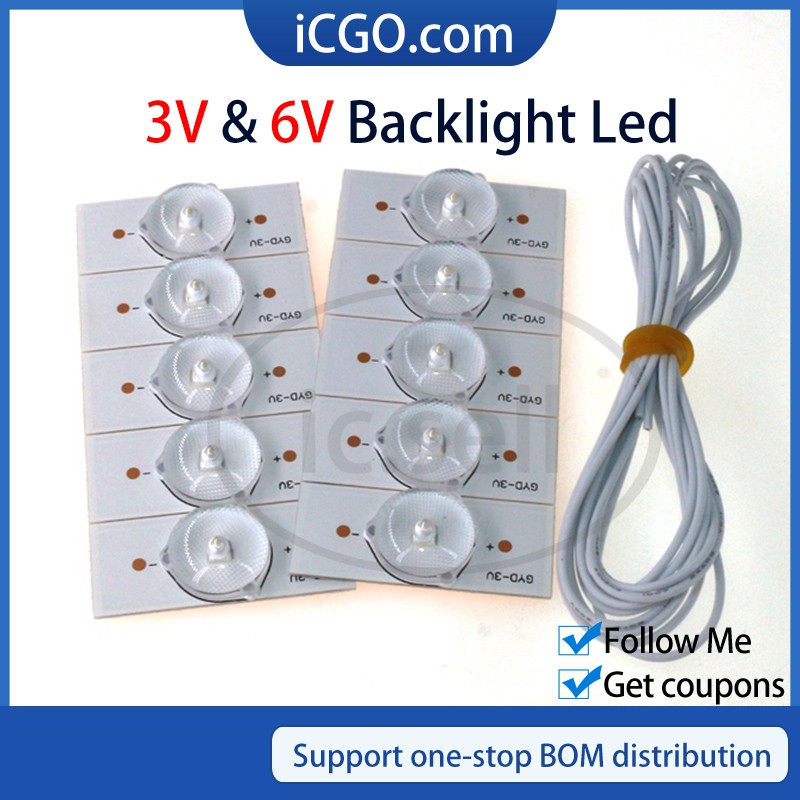 5Pcs 3v 6v 32-65'' LED TV Backlight Replacement SMD Lamp Beads | Shopee  Philippines
