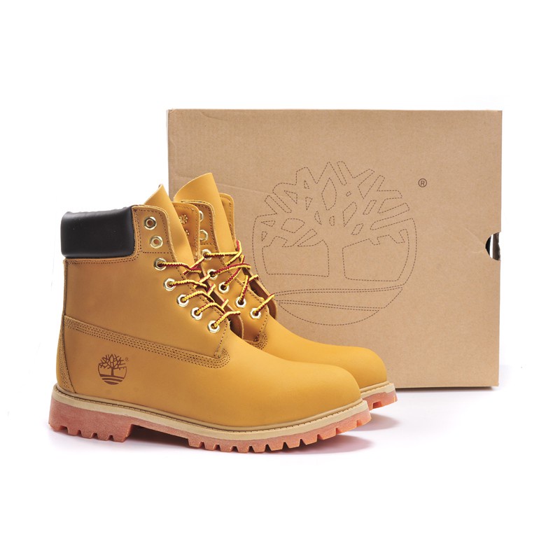 ₪▻Ready Stock Timberland Women Men Sport Shoes Boots High Top Brown Shopee Philippines