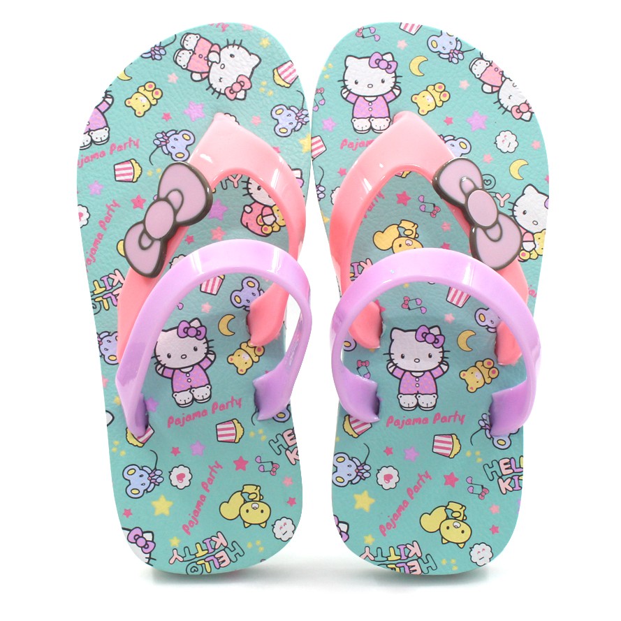 Hello Kitty Flip Flops for Kids: Midnight Snack (Mint Green) | Shopee ...