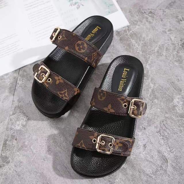 louis vuitton 2 strap slides