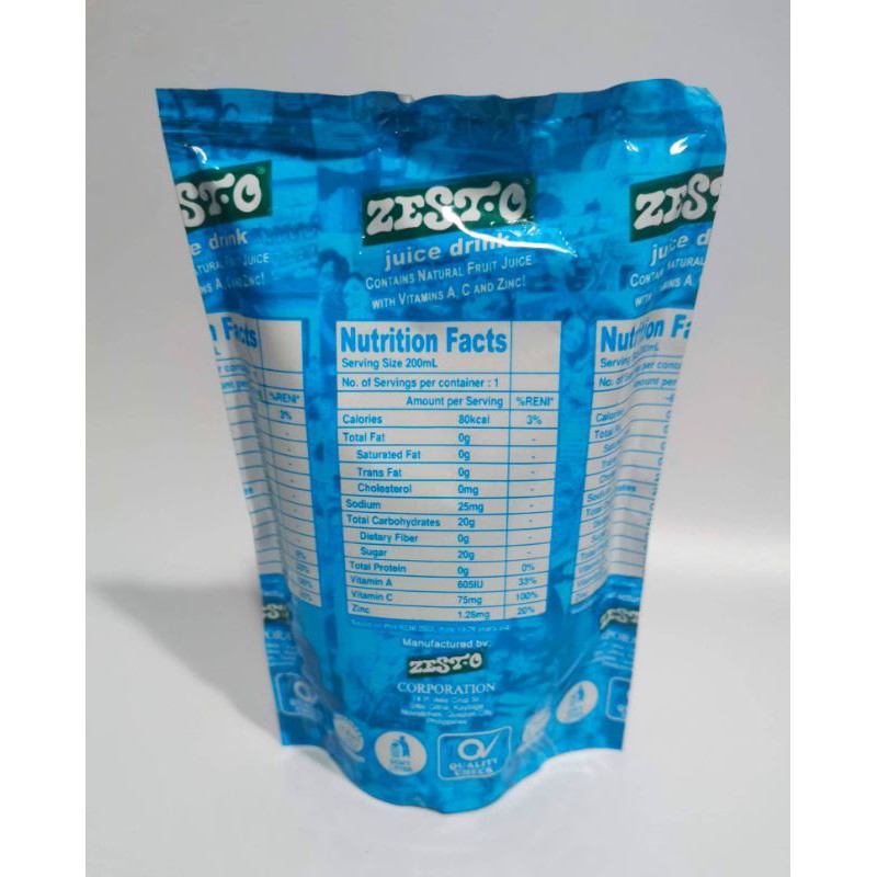 5 Packs Of Zest O Juice Drink Assorted Flavors 0ml Shopee Philippines