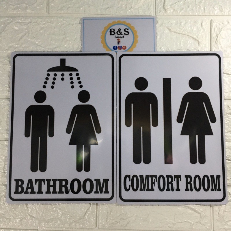 PVC BathRoom or Comfort Room or Restroom Signage / Please close the ...