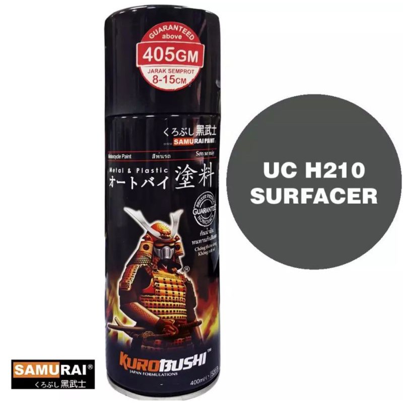 samurai-spray-paint-uc-h210-surfacer-grey-400ml-shopee-philippines