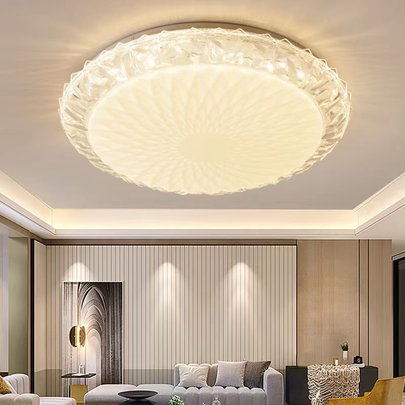 【SUN】COD LED Ceiling Light Ultra Thin Lamp Three Color Dimming for Living Room Home Deco 52cm