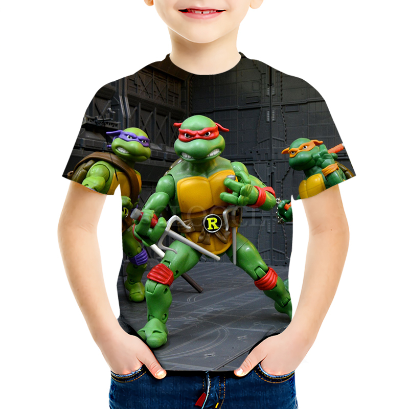Mask Leonardo Donatello Raphael Turtles Costume Boy Child TMNT Printed T Shirt