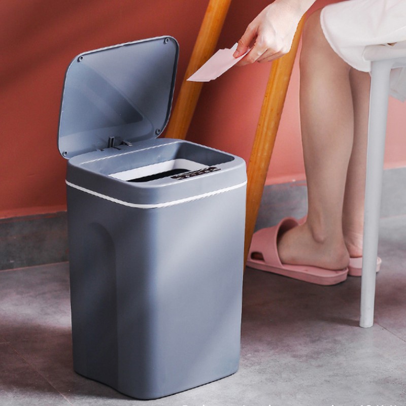 16L New Smart Trash Can Home Automatic Inductive Waste Bin Kitchen ...