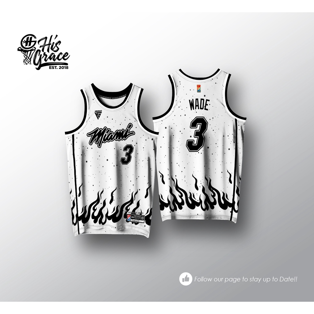 FULL SUBLIMATION HISGRACE CONCEPT JERSEY MIAMIHEAT WHITE Shopee
