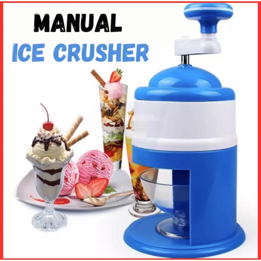 GL Blueidea Portable Mini Manual Ice Crusher (Blue/White) Shopee