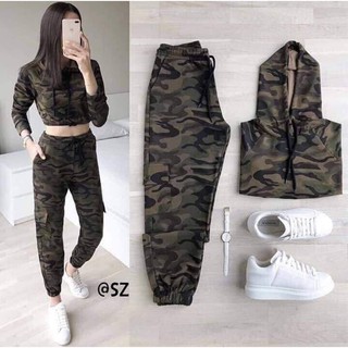 crop top camo jacket