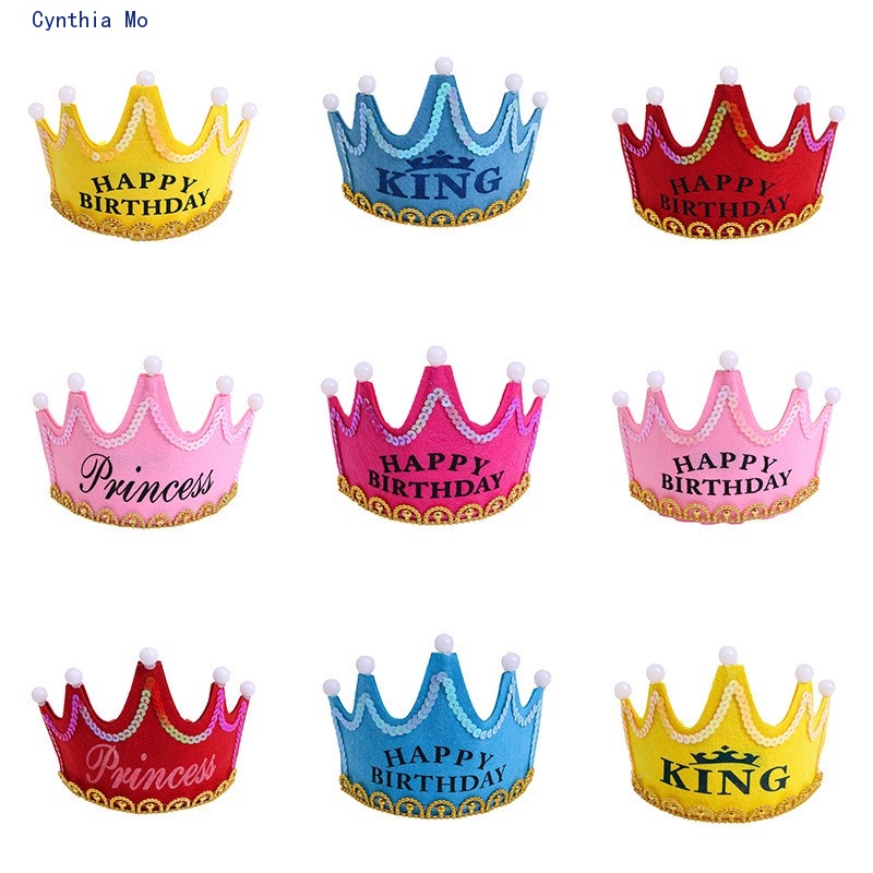 Led Birthday Crown Happy Birthday Hat Led Crown Headband Party Hat Happy Party Needs Cm Shopee 9023