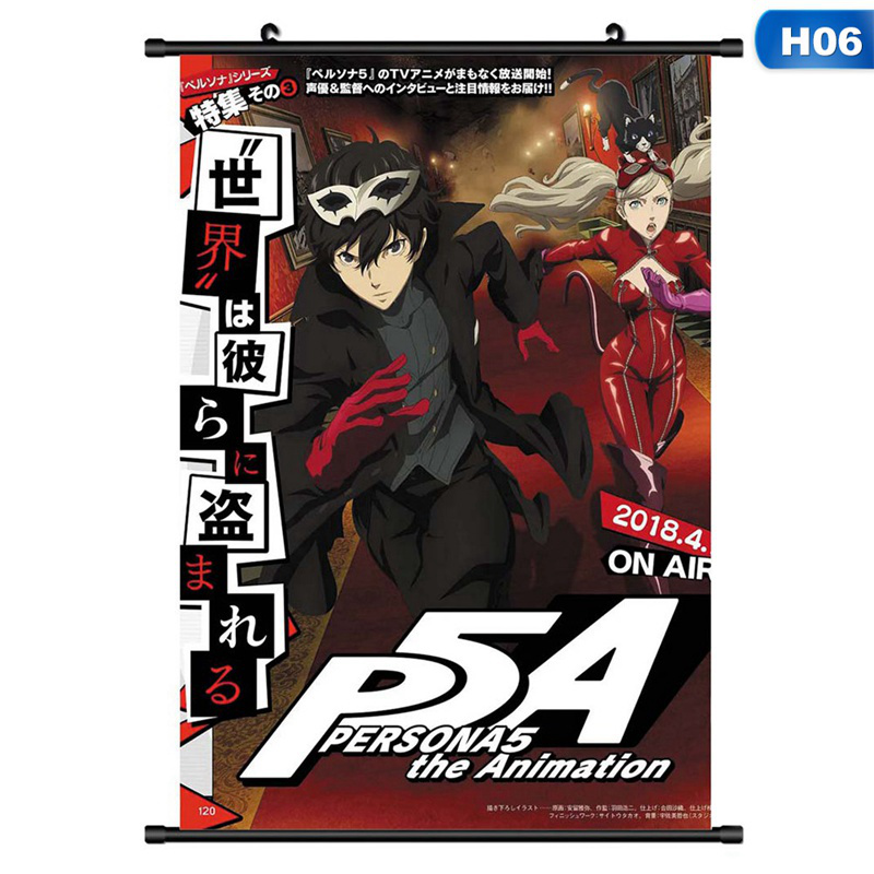 Scroll Gift Decor Poster Anime Persona 5 P5 Cosplay Roll Wall Home 60X90cm #Y11