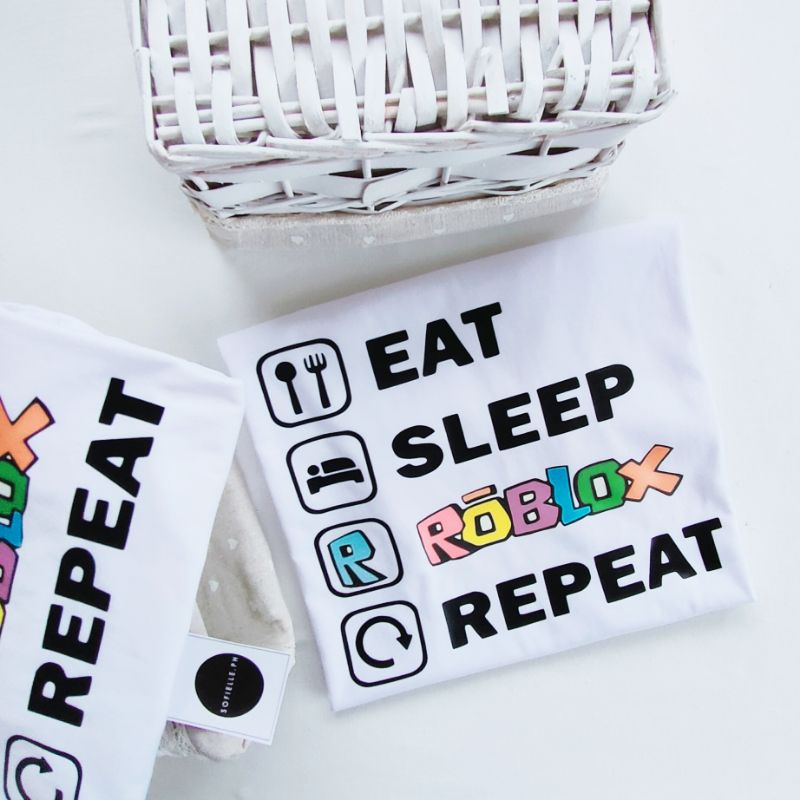Sofielle.Ph Roblox Eat Sleep Roblox Repeat T-Shirt | Shopee Philippines