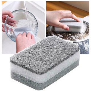 1PCS Gray Double-sided Cleaning Sponge Household Kitchen Dropshipping Restaurant Cloth Cleaning J8C3 #7