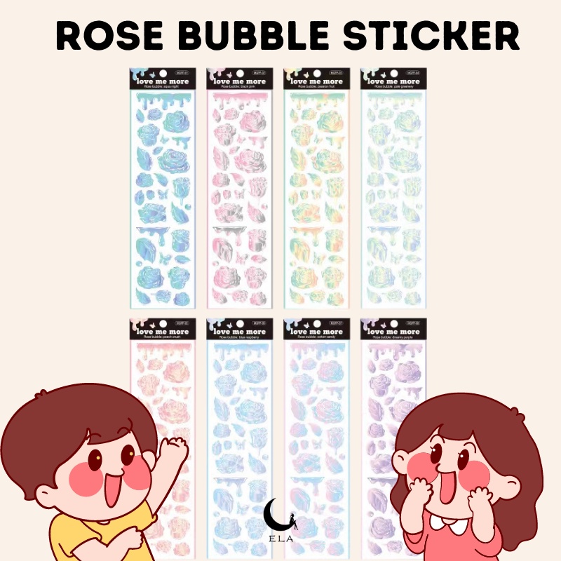 Rose Bubble Series Laser PVC Waterproof DIY Sticker Shopee Philippines