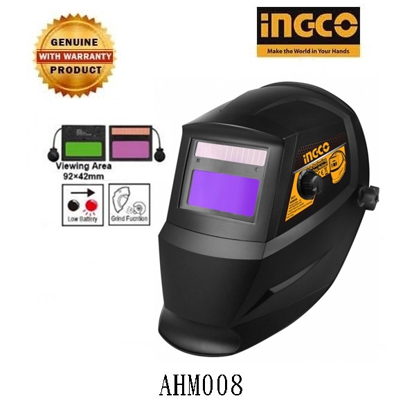 INGCO AHM008 Original Auto Darkening Welding Helmet Mask Shopee
