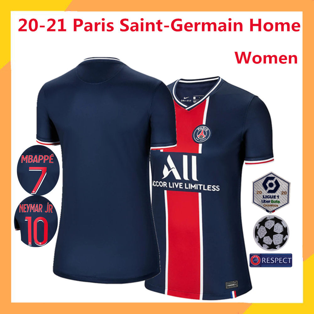 Paris Saint Germain Jersey Home 20 21 Grade Aaa Women Psg Football Jersey Shopee Philippines