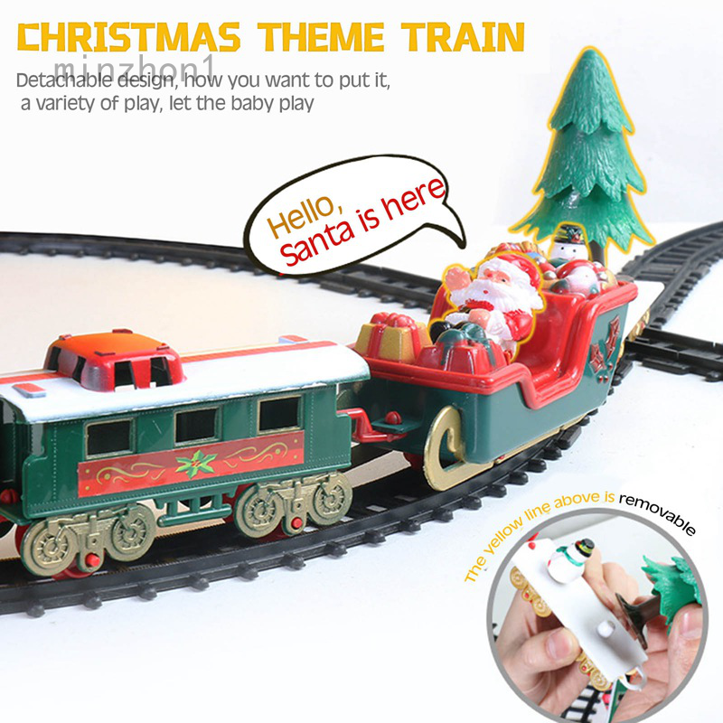 battery operated christmas train set