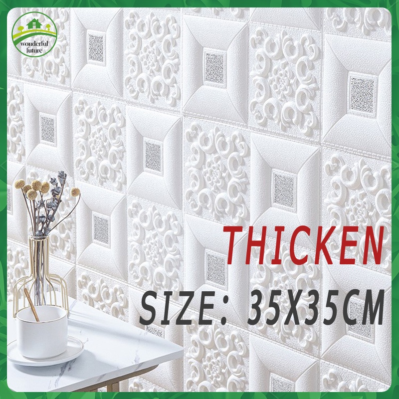 Sale Ceiling 3D Foam Wallpaper 35x35cm Waterproof Roof Wall Paper