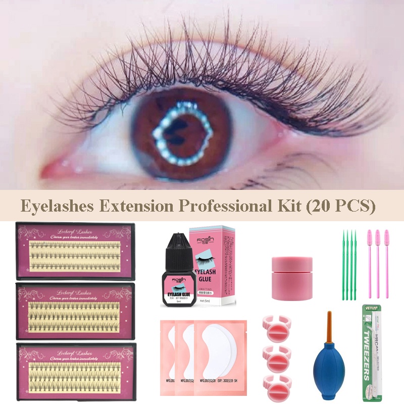 10D Eyelashes Extension Professional Kit Natural False Lashes Set with