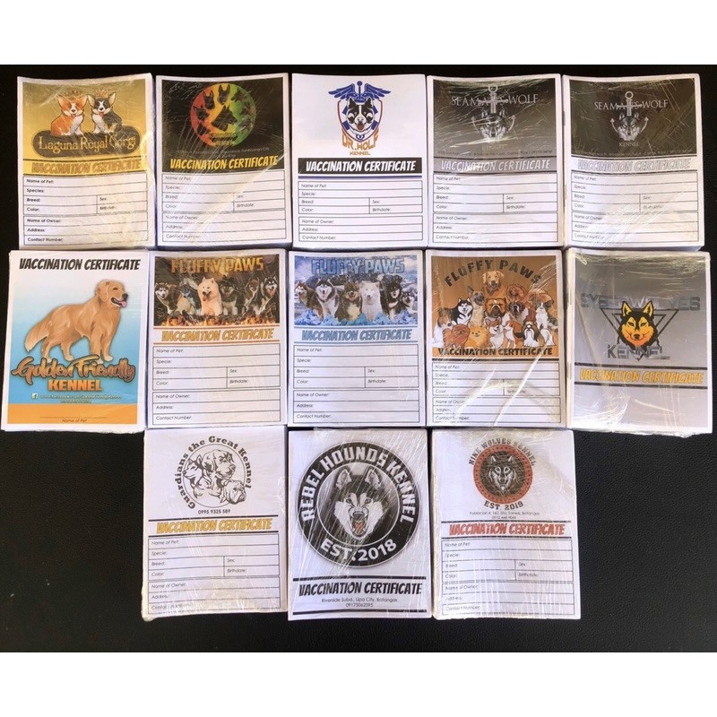▭✗♟PERSONALIZED Pet Health Card / Vaccination Booklet / Vaccination  Certificate | Shopee Philippines