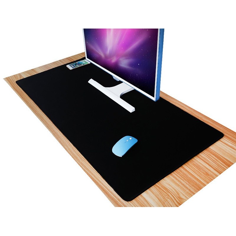 Large All Black Mouse Pad Whole Black Desk Table Mousepad Office