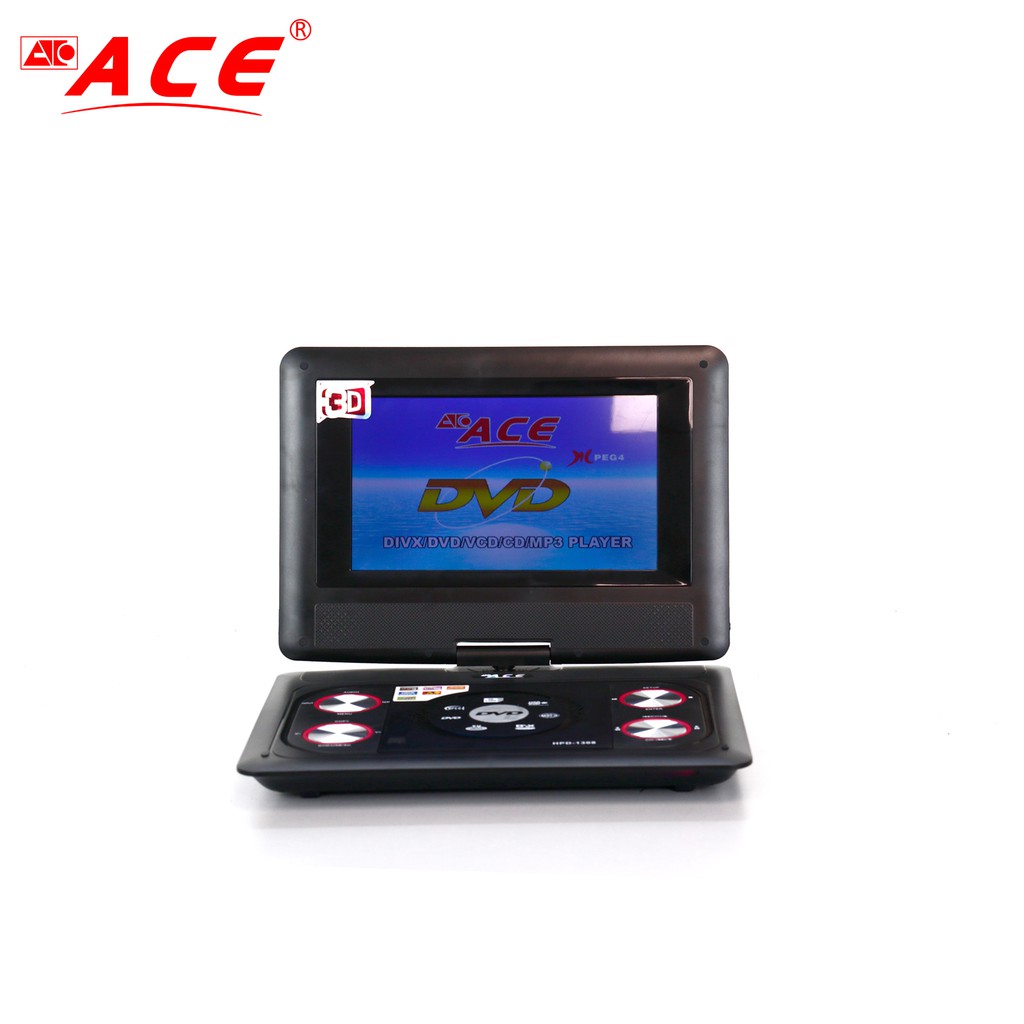 ACE HPD1308 Portable Rotate DVD Player with Games and 3D Shopee
