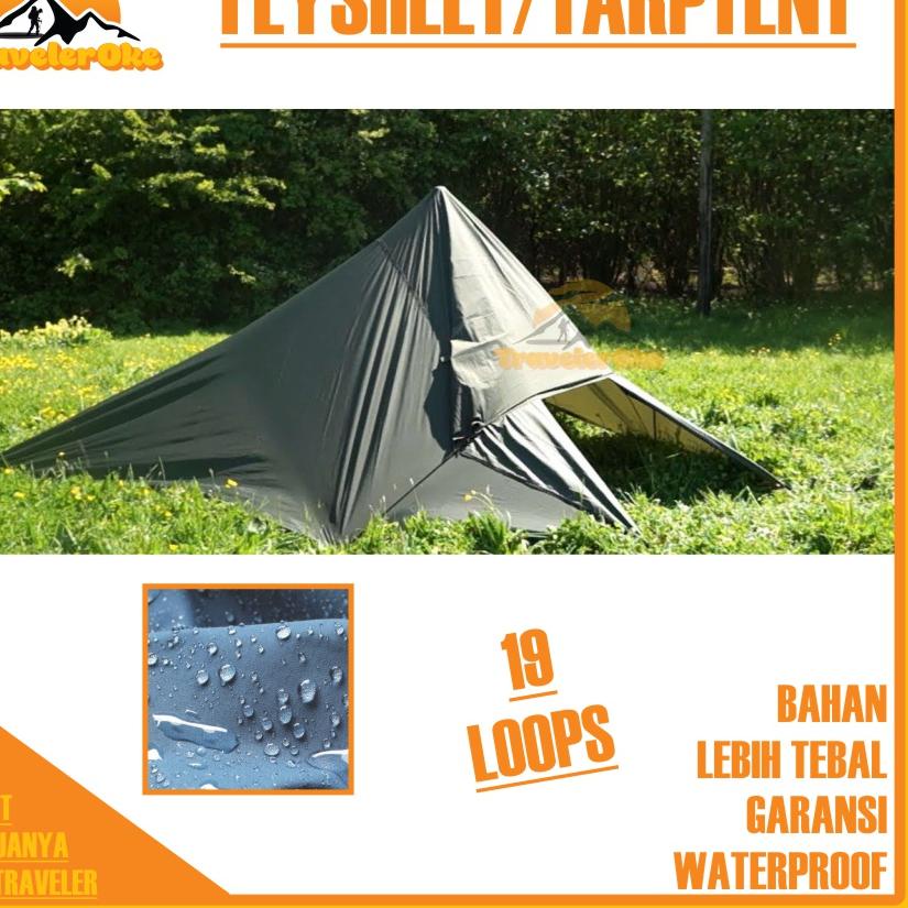 Mahesa OUTDOOR Flysheet 100 Waterproof Outer Tarptent Roof Tent Bushcraft Fishing Shopee