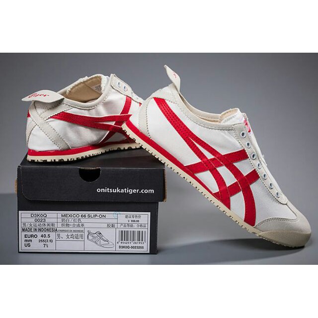 onitsuka tiger white and red