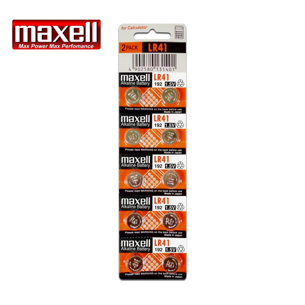 Maxell Alkaline Battery LR41 Pack of 10 | Shopee Philippines