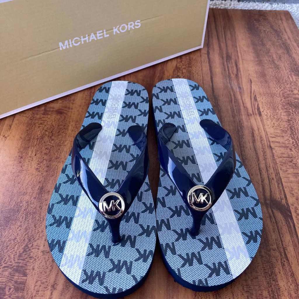 Michael Kors Navy/Multi Rubber Women's Flip Flop (W) Available size 6 & 8 |  Shopee Philippines