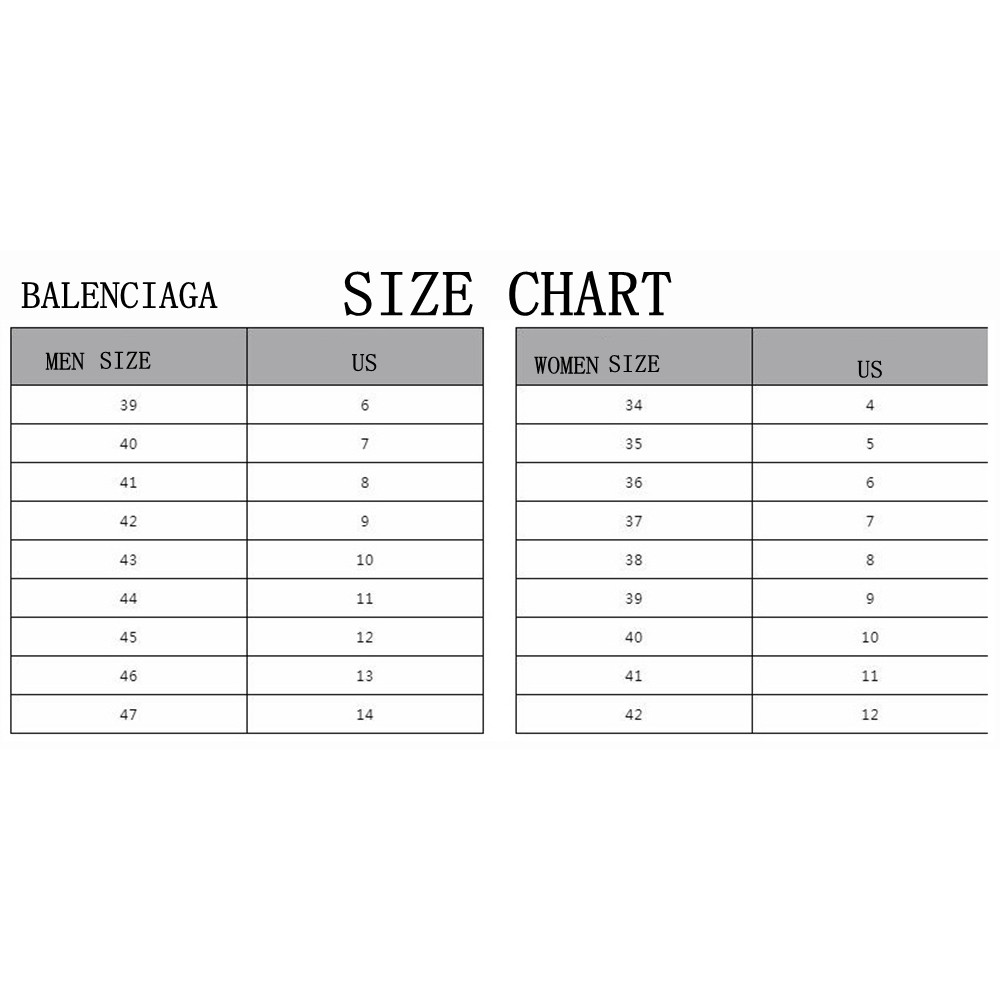 Balenciaga Men's And Women's Size Chart RunRepeat atelieryuwa.ciao.jp