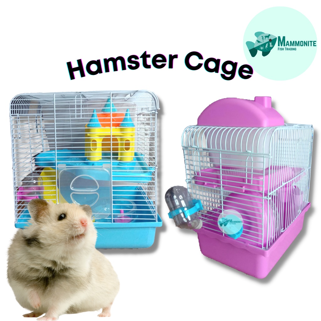 Pet Hamster Cage 2 Floor House Enclosure Low Castle 35cm | Shopee ...