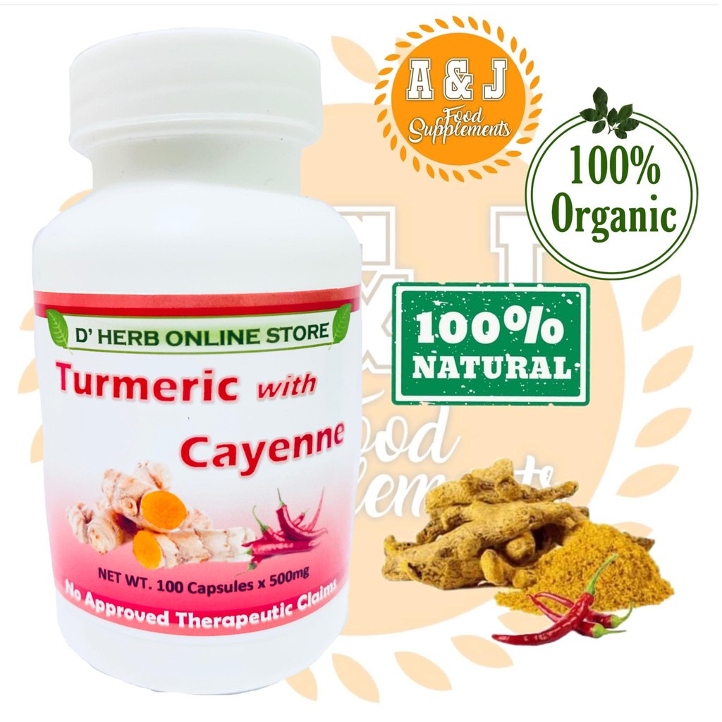 Turmeric Cayenne Relieves Arthritis (100 Capsules) 500mg Shopee Philippines