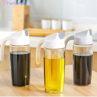 630ml Portable Kitchen Glass Oil Can & Cruet Bottle Condiment Dispenser ...