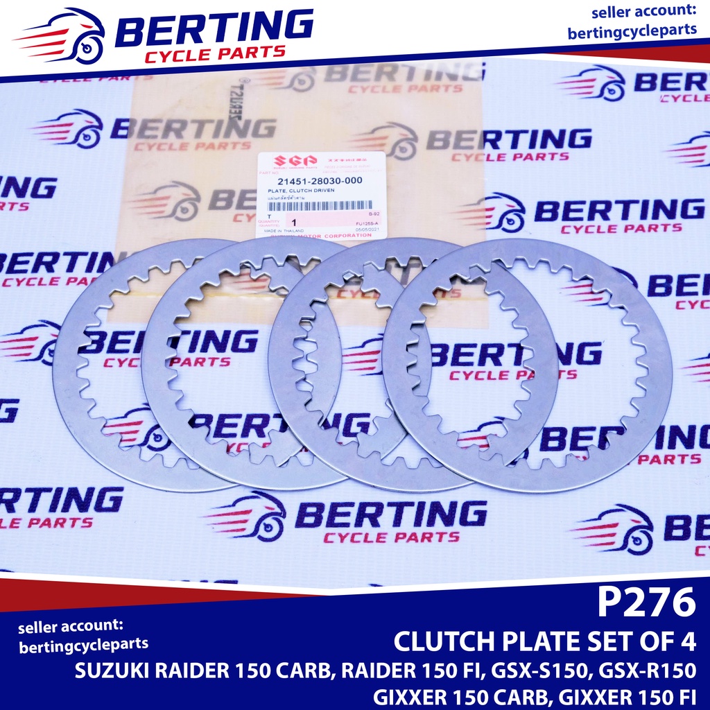 SGP CLUTCH PLATE Suzuki Gixxer 150 Raider 150 Carb FI GSXS150 GSXR150