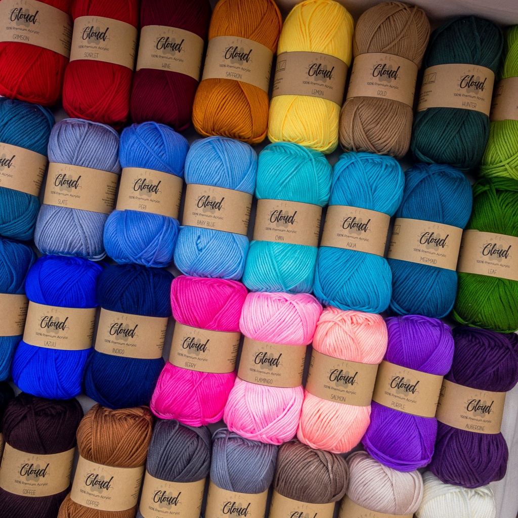 Catcraft Cloud Yarn 100g Worsted Weight 100 Premium Acrylic Yarn Shopee Philippines