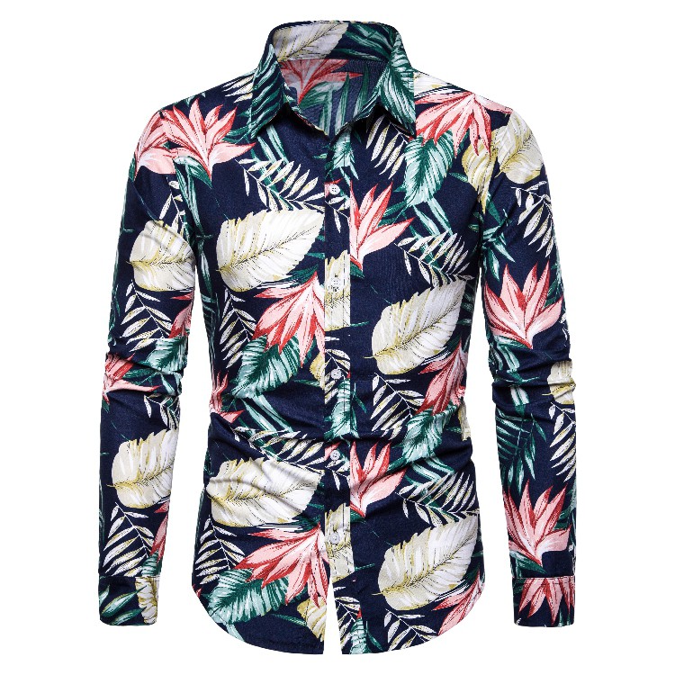 mens slim hawaiian shirt