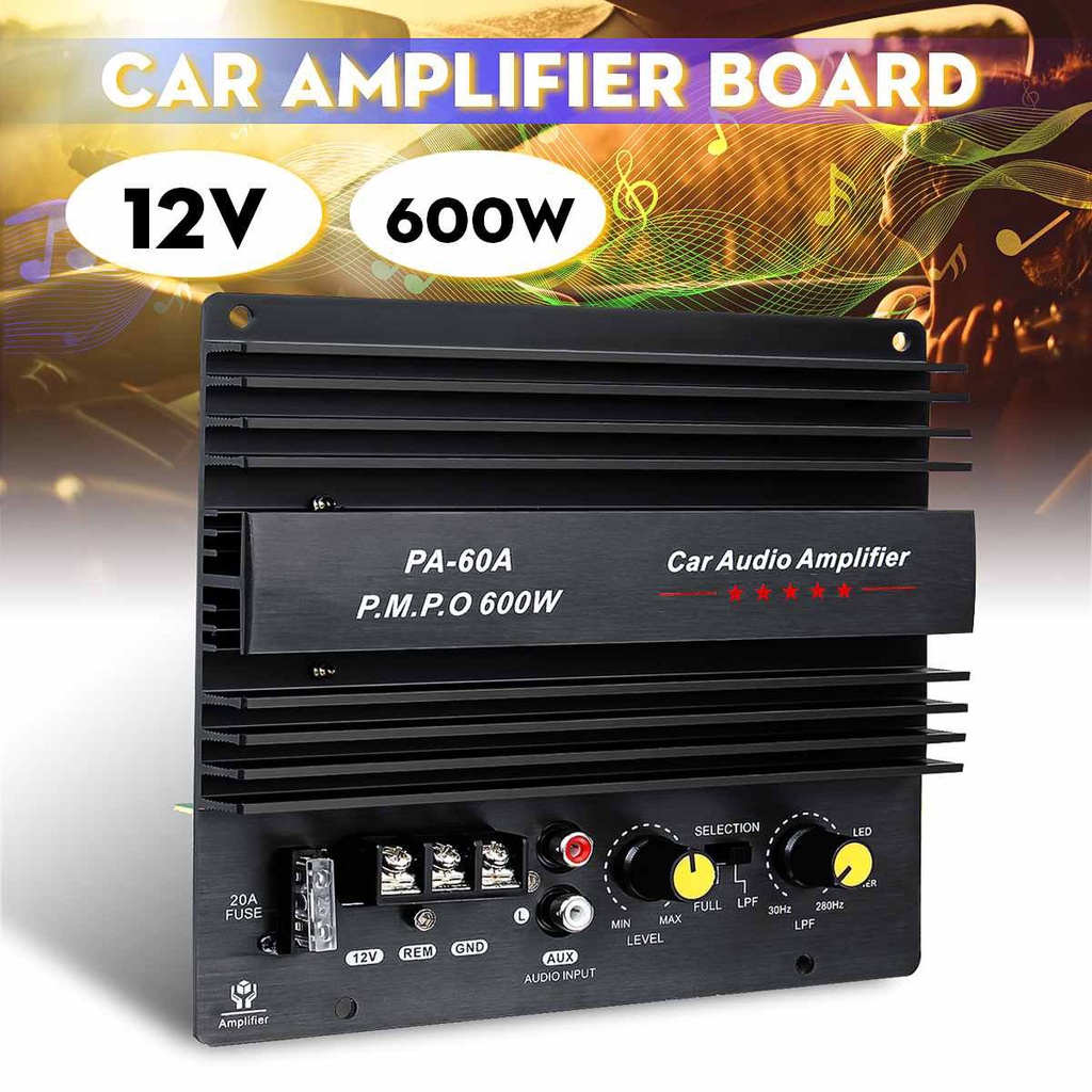 12V 600W Speaker Subwoofer Bass Module Powerful Car Audio Amplifier