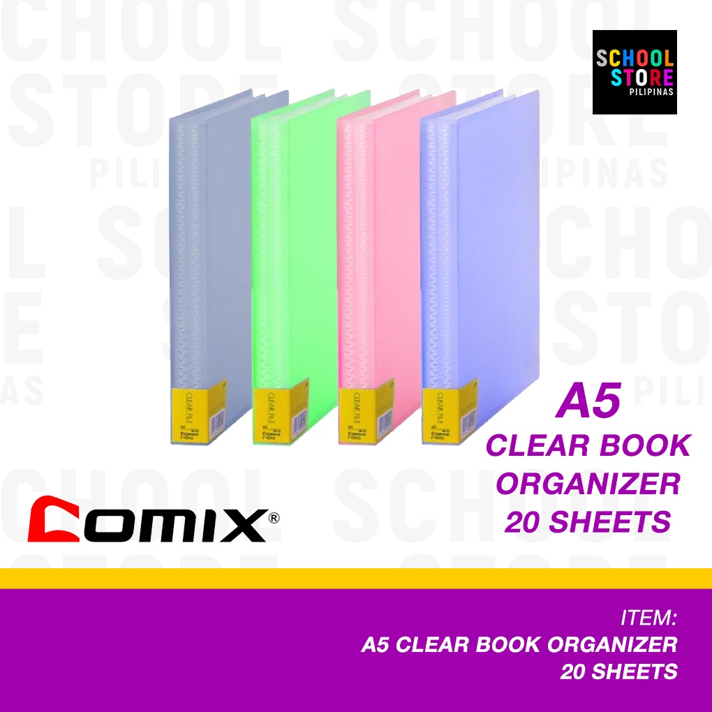 a5-display-clear-book-organizer-20-sheets-comix-20-pockets-clear-book-clear-holder-a5