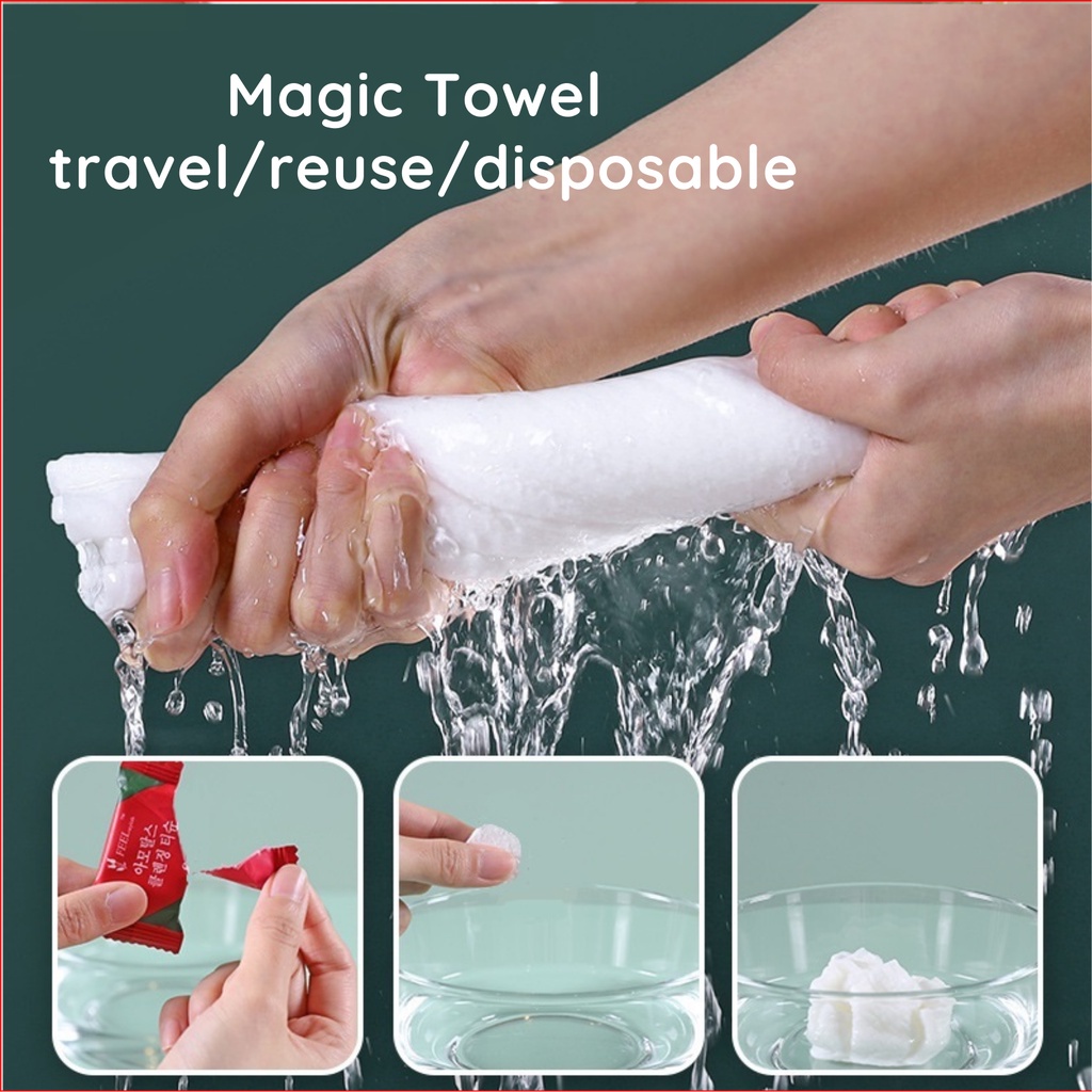 Big Size Magic Compressed Towels Disposable Towel Napkin Tissue Portable Camping Wipes Coin