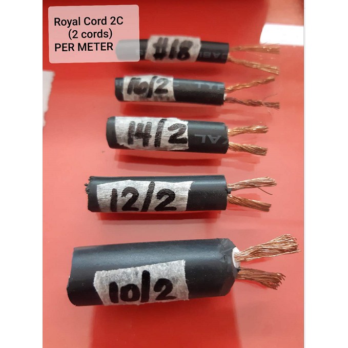 Royal Cord 2C 2 Wires Per Meter 18/2 16/2 14/2 12/2 10/2 Electrical