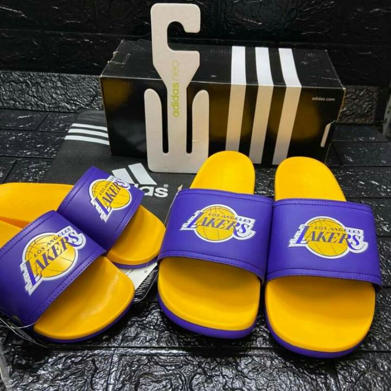 adidas lakers slides