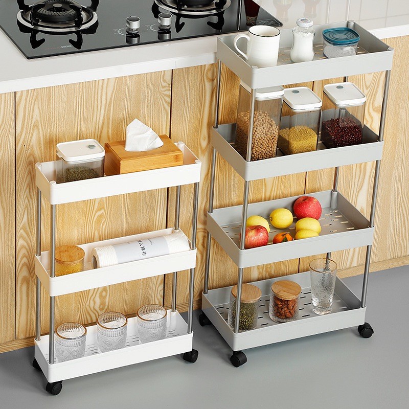 2 stainless steel shelves, 3 shelves, 4 shelves with wheels and hooks