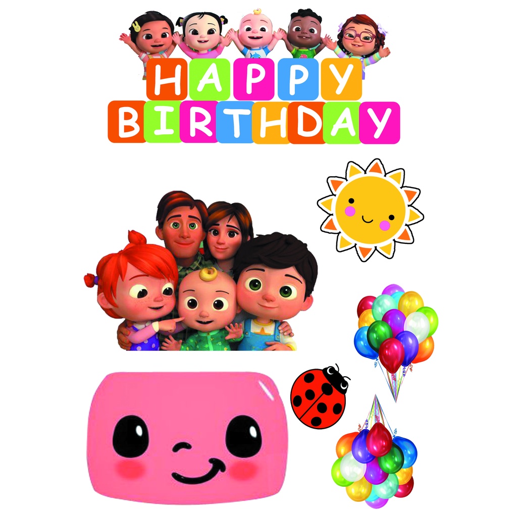 Cocomelon Cake Topper For Birthday Party Happy Birthday Coco Melon 