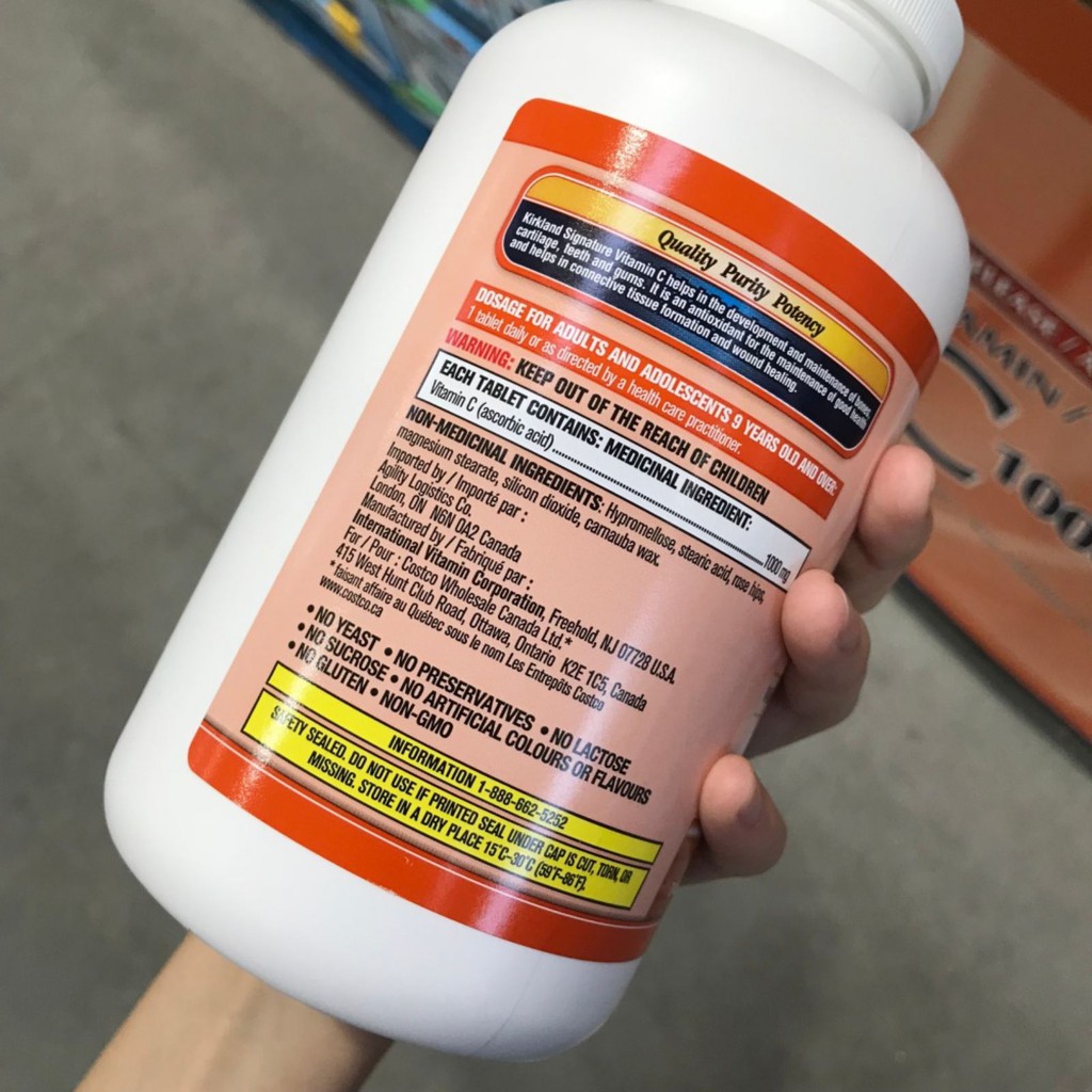 Kirkland Vitamin C 1000mg With Rosehips 500 Tablets Exp 7 24 Shopee Philippines