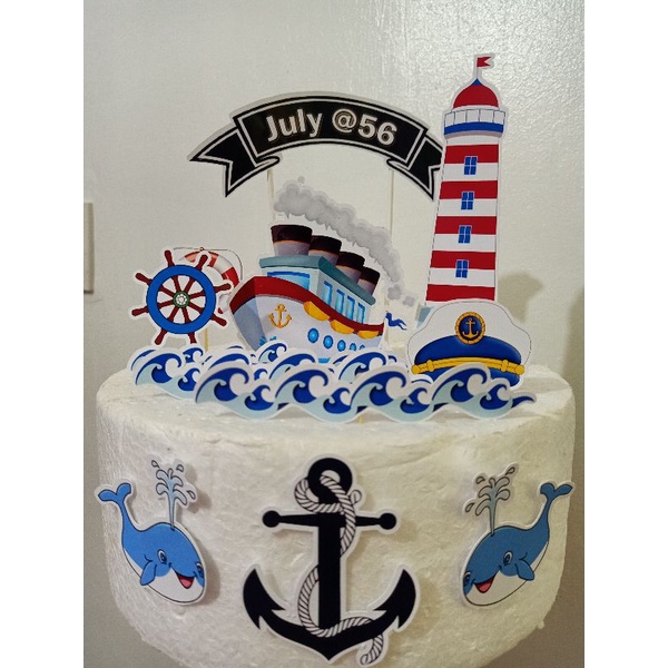 Nautical Seaman Theme Cake Topper Shopee Philippines